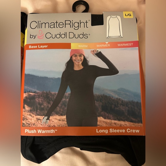 Climate Right by Cuddl Duds Leggings & Long Sleeve Shirt Large 2 pc set New - Picture 4 of 5